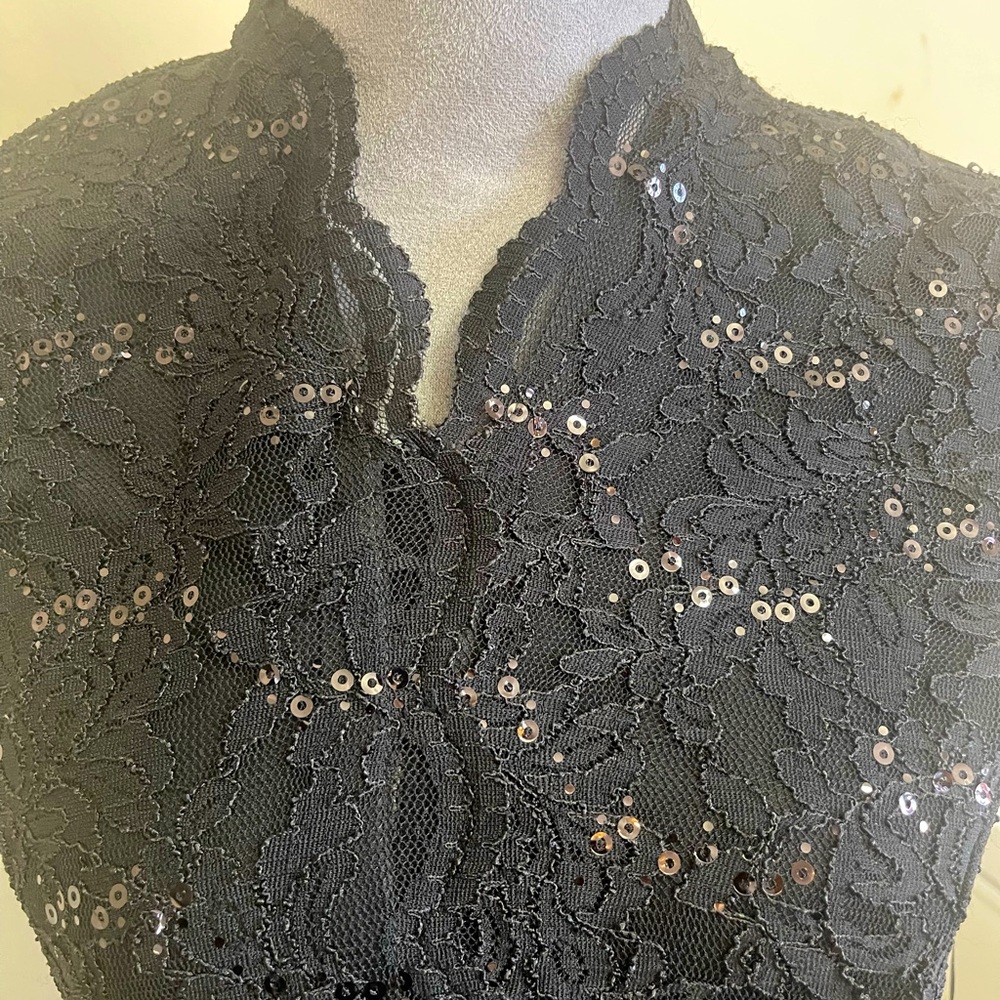Onyx nite black midi dress size 12